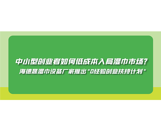 中小型創(chuàng)業(yè)者如何低成本入局濕巾市場？海德晟濕巾設(shè)備廠家推出